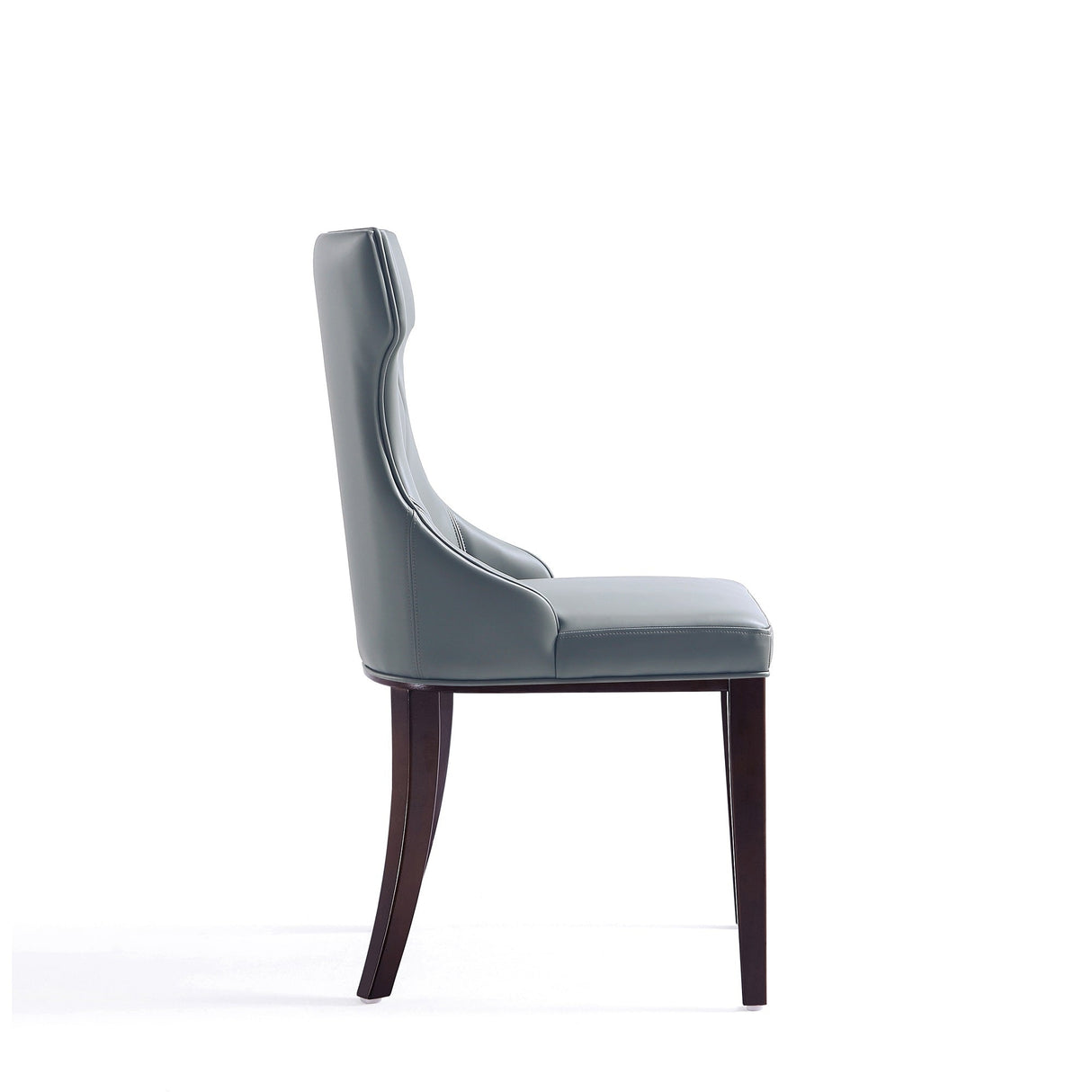 Reine Faux Leather Dining Chair in Pebble Grey (set of 4) by Manhattan Comfort at Eve Furniture