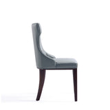 Reine Faux Leather Dining Chair in Pebble Grey (set of 4) by Manhattan Comfort at Eve Furniture