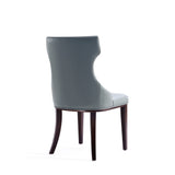 Reine Faux Leather Dining Chair in Pebble Grey (set of 4) by Manhattan Comfort at Eve Furniture