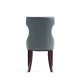 Reine Faux Leather Dining Chair in Pebble Grey (set of 4) by Manhattan Comfort at Eve Furniture