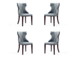 Reine Faux Leather Dining Chair in Pebble Grey (set of 4) by Manhattan Comfort at Eve Furniture