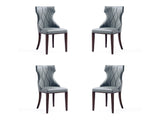 Reine Faux Leather Dining Chair in Pebble Grey (set of 4) by Manhattan Comfort at Eve Furniture