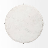 Reinhold II 21L x 21W x 21H Round Live-Edge Marble Top and Gold Metal Base Side/End Table by Mercana at Eve Furniture