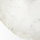 Reinhold II 21L x 21W x 21H Round Live-Edge Marble Top and Gold Metal Base Side/End Table by Mercana at Eve Furniture