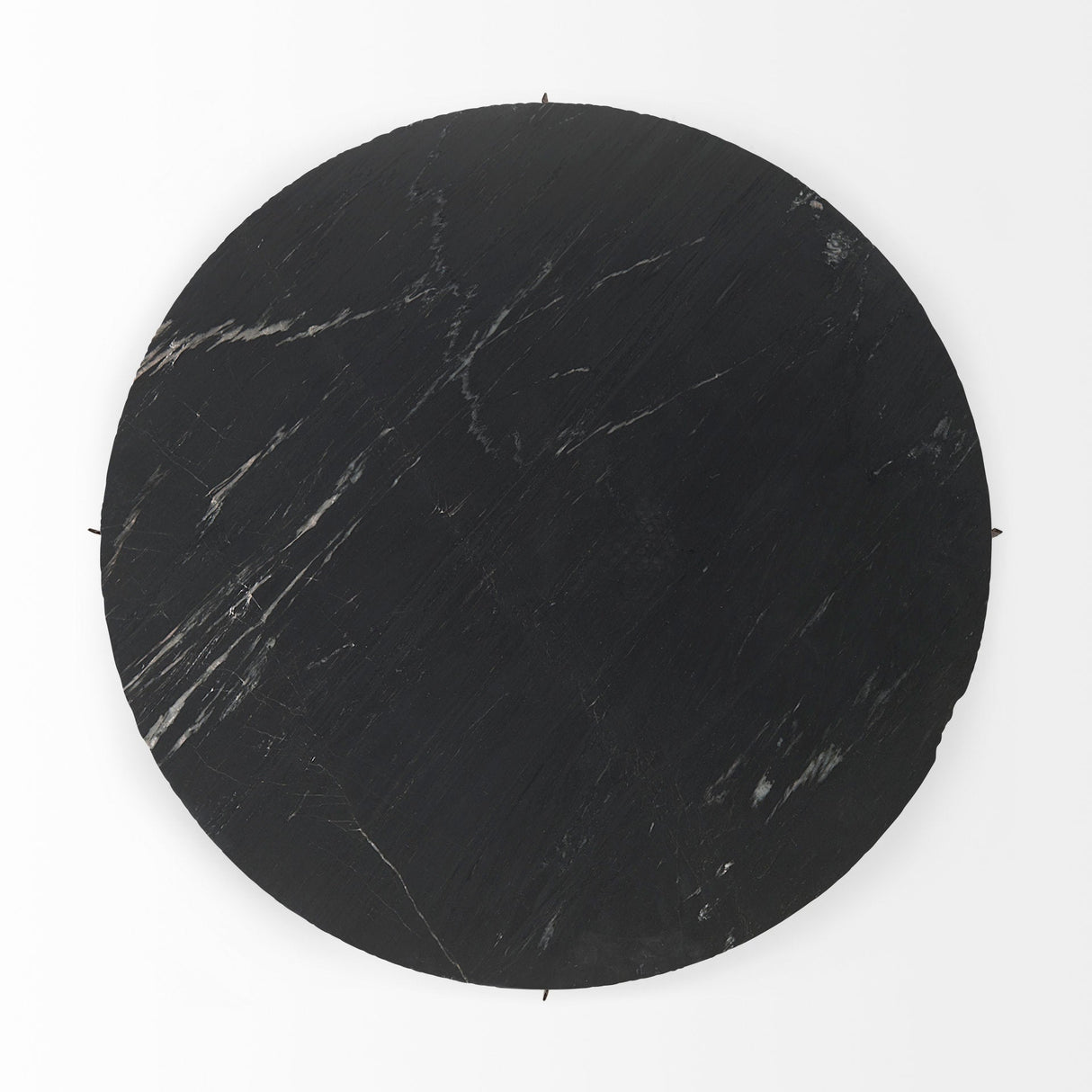 Reinhold III Black Marble Top Iron Coffee Table by Mercana at Eve Furniture