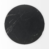 Reinhold III Black Marble Top Iron Coffee Table by Mercana at Eve Furniture