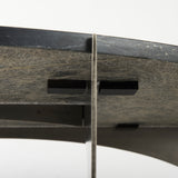 Reinhold III Black Marble Top Iron Coffee Table by Mercana at Eve Furniture