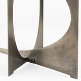 Reinhold IV Black Marble Top Iron Console Table by Mercana at Eve Furniture