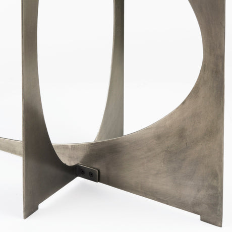 Reinhold IV Black Marble Top Iron Console Table by Mercana at Eve Furniture