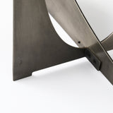 Reinhold IV Black Marble Top Iron Console Table by Mercana at Eve Furniture