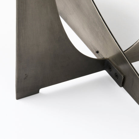 Reinhold IV Black Marble Top Iron Console Table by Mercana at Eve Furniture