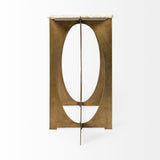 Reinhold IV White Marble Top Gold Metal Base Console Table by Mercana at Eve Furniture