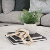 Reinir Beige Marble Chain Link Decorative Object by Mercana at Eve Furniture