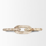 Reinir Beige Marble Chain Link Decorative Object by Mercana at Eve Furniture