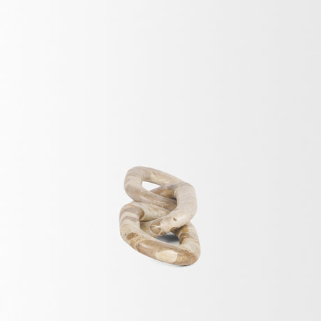 Reinir Beige Marble Chain Link Decorative Object by Mercana at Eve Furniture