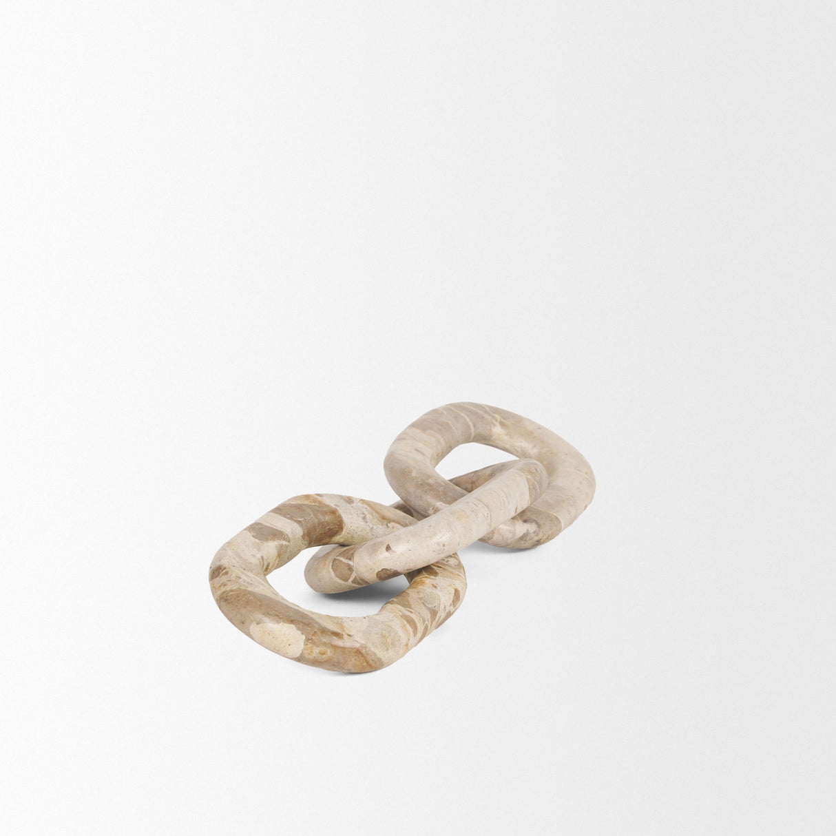 Reinir Beige Marble Chain Link Decorative Object by Mercana at Eve Furniture