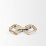 Reinir Beige Marble Chain Link Decorative Object by Mercana at Eve Furniture