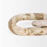 Reinir Beige Marble Chain Link Decorative Object by Mercana at Eve Furniture