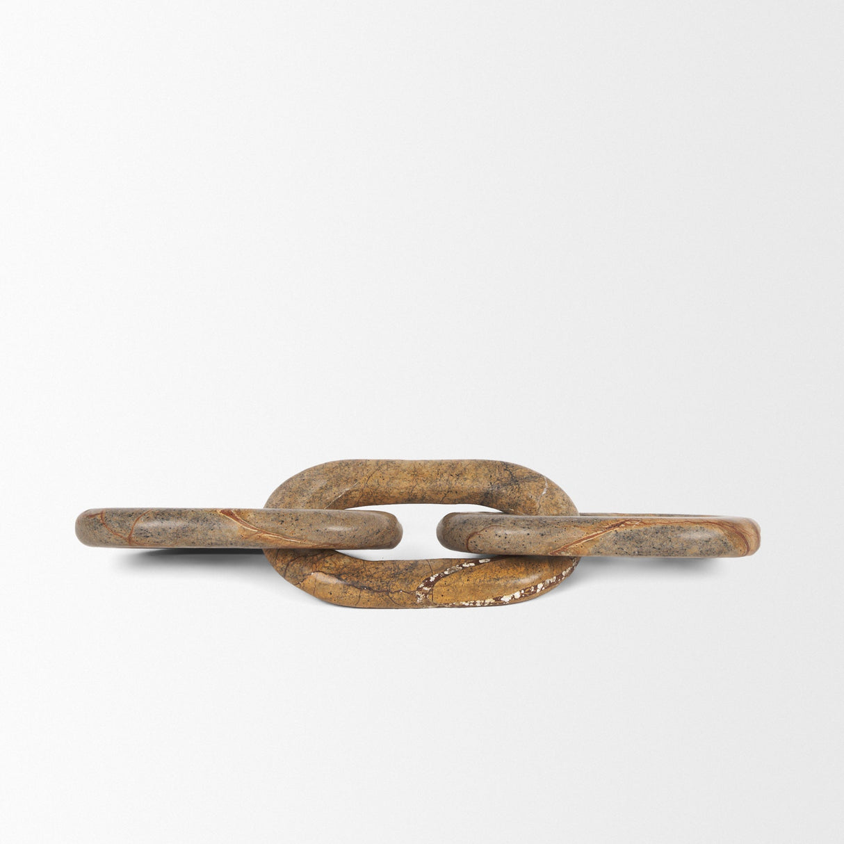 Reinir Red-Brown Marble Chain Link Decorative Object by Mercana at Eve Furniture