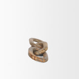 Reinir Red-Brown Marble Chain Link Decorative Object by Mercana at Eve Furniture