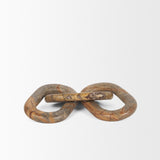 Reinir Red-Brown Marble Chain Link Decorative Object by Mercana at Eve Furniture