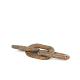 Reinir Red-Brown Marble Chain Link Decorative Object by Mercana at Eve Furniture