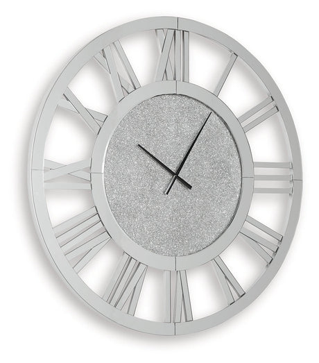 Reinport Mirror Wall Clock by Ashley at Eve Furniture