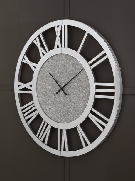 Reinport Mirror Wall Clock by Ashley at Eve Furniture