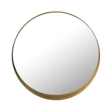 Rella Brass 23" Round Wall Mirror by TOV Furniture at Eve Furniture