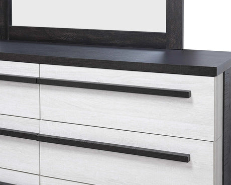 Remington Black and White Dresser Mirror by Crown Mark at Eve Furniture