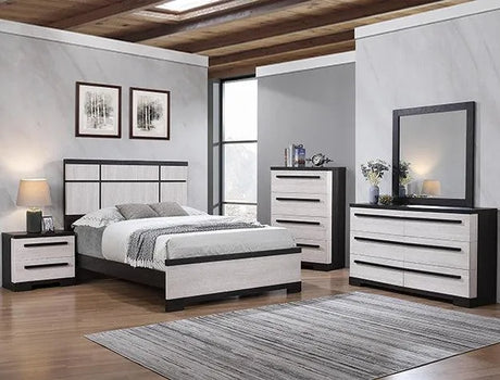 Remington Black and White Dresser Mirror by Crown Mark at Eve Furniture