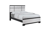 Remington Black and White King Panel Bed by Crown Mark at Eve Furniture
