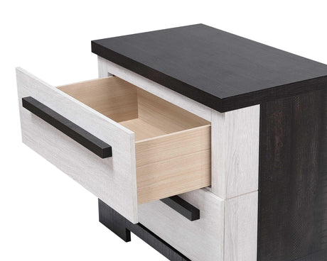 Remington Black and White Nightstand by Crown Mark at Eve Furniture