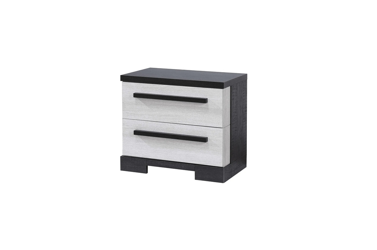 Remington Black and White Nightstand by Crown Mark at Eve Furniture