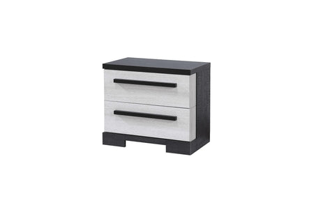 Remington Black and White Nightstand by Crown Mark at Eve Furniture