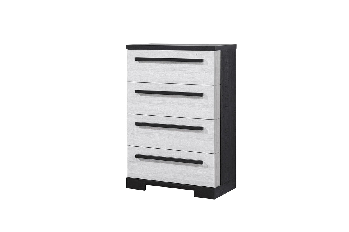 Remington Black and White Panel Bedroom Set by Crown Mark at Eve Furniture