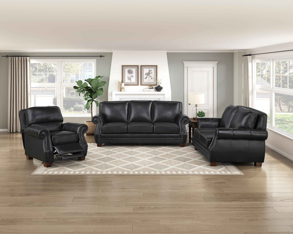 Remington Black Leather Living Room Set by Homelegance at Eve Furniture