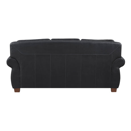 Remington Black Leather Sofa by Homelegance at Eve Furniture