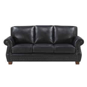 Remington Black Leather Sofa by Homelegance at Eve Furniture