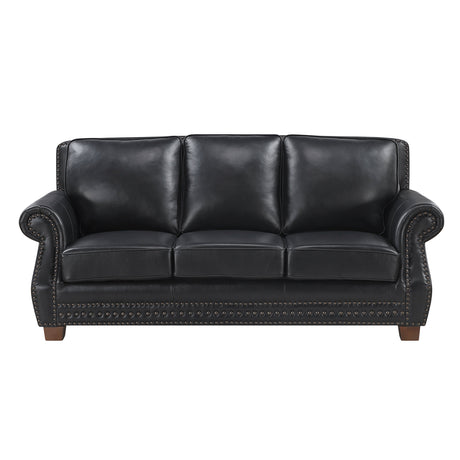 Remington Black Leather Sofa by Homelegance at Eve Furniture