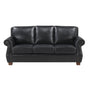Remington Black Leather Sofa by Homelegance at Eve Furniture