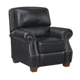 Remington Black Push Back Leather Reclining Chair by Homelegance at Eve Furniture