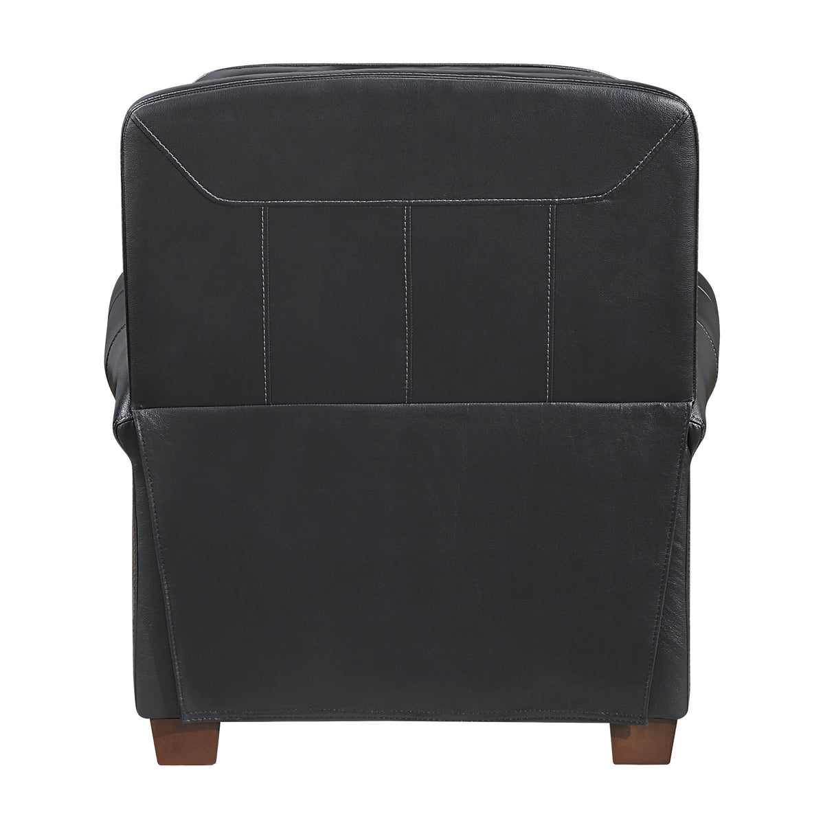 Remington Black Push Back Leather Reclining Chair by Homelegance at Eve Furniture