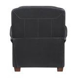 Remington Black Push Back Leather Reclining Chair by Homelegance at Eve Furniture