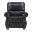 Remington Black Push Back Leather Reclining Chair by Homelegance at Eve Furniture