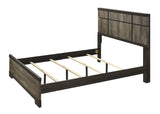 Remington Brown and Gray King Panel Bed by Crown Mark at Eve Furniture
