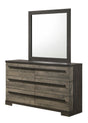 Remington Brown and Gray Mirror by Crown Mark at Eve Furniture