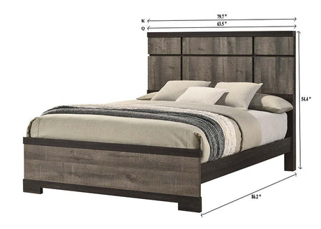 Remington Brown and Gray Panel Bedroom Set by Crown Mark at Eve Furniture
