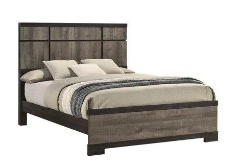 Remington Brown and Gray Queen Panel Bed by Crown Mark at Eve Furniture