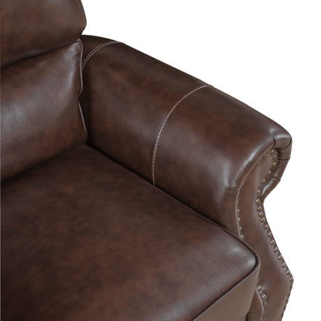 Remington Brown Leather Reclining sofa and Loveseat by Homelegance at Eve Furniture